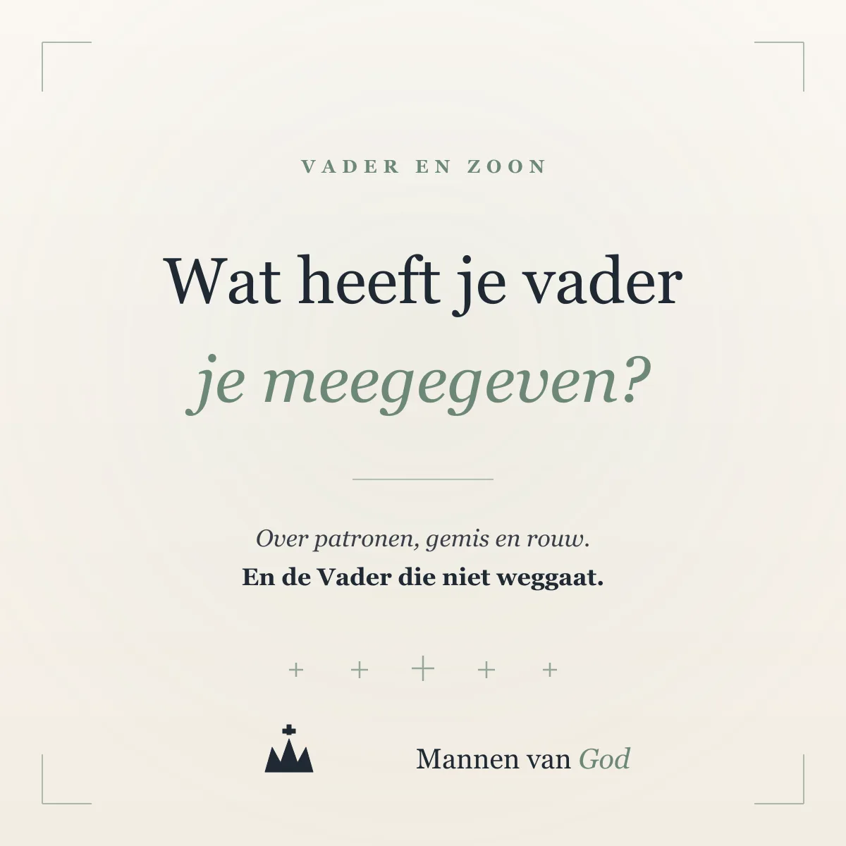 Illustratie bij het artikel Wat heeft je vader je meegegeven? Over patronen, gemis en de Vader die blijft